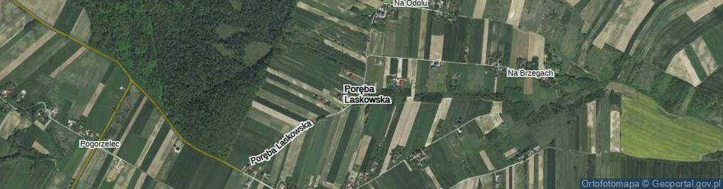 Zdjęcie satelitarne Poręba Laskowska ul.